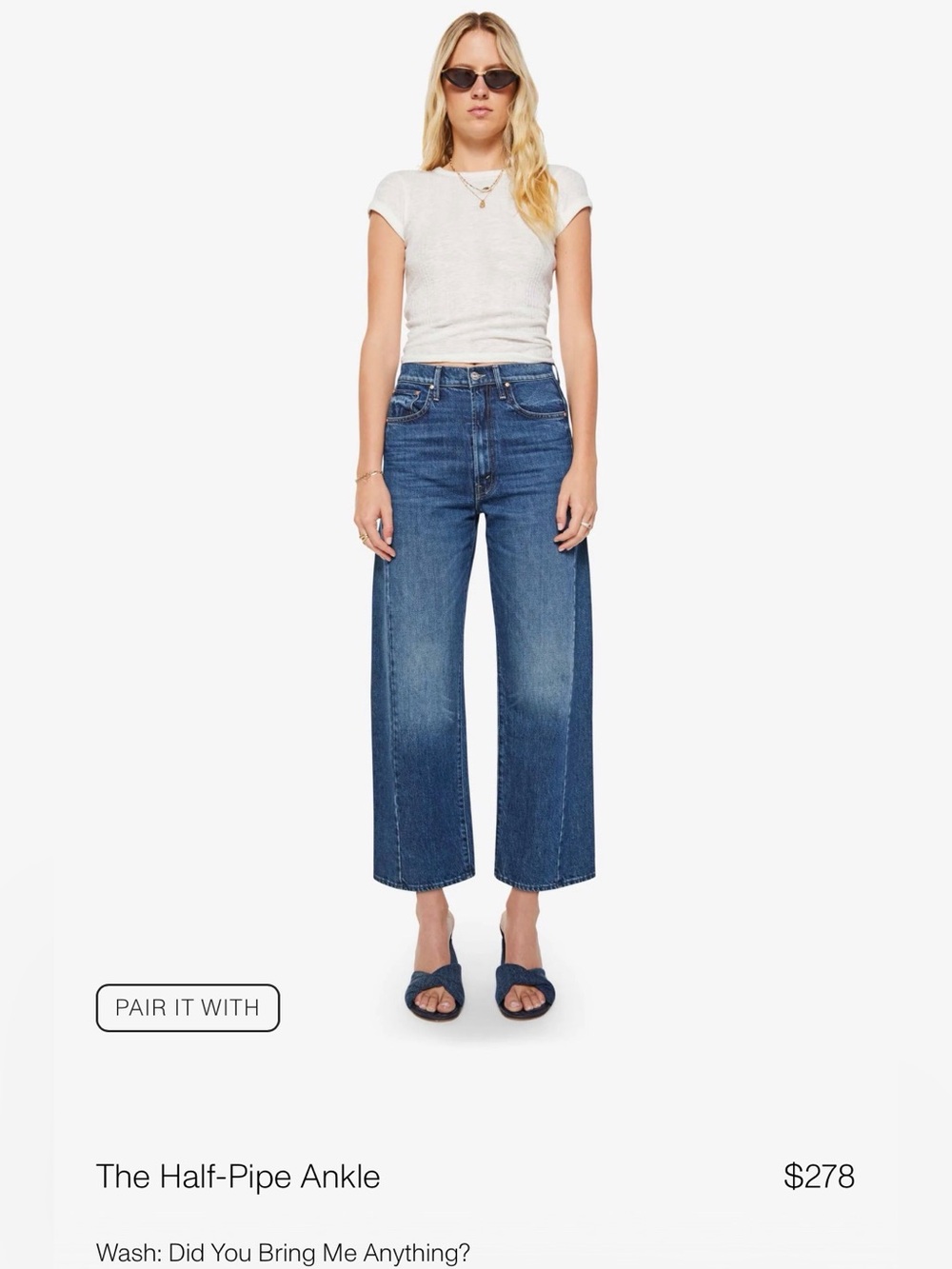 MOTHER The Half-Pipe Ankle in Did You Bring Me Anything - Size 24